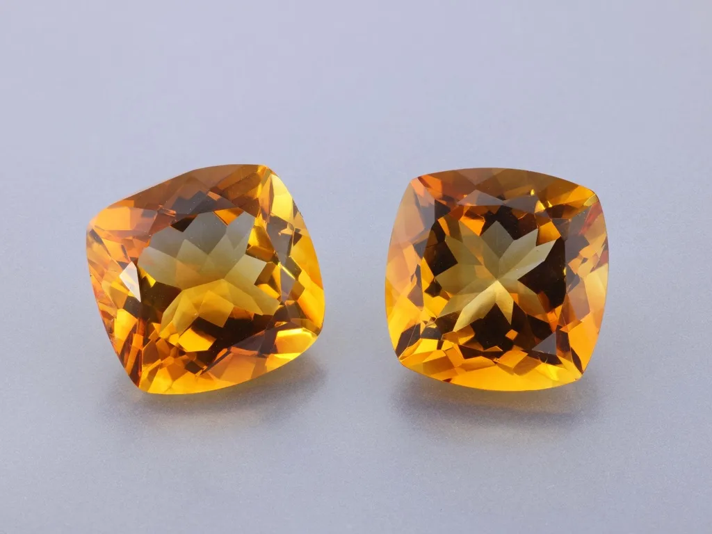 7.05ct Yellow Citrine, Cushion gemstone