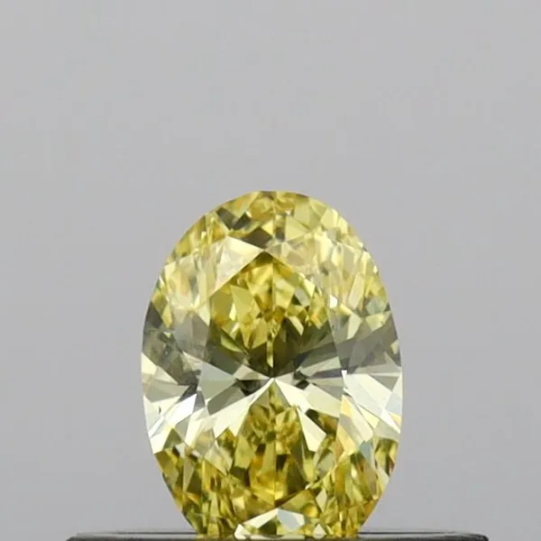 0.31ct OVAL Fancy Vivid Yellow VS1 Coloured Lab diamond