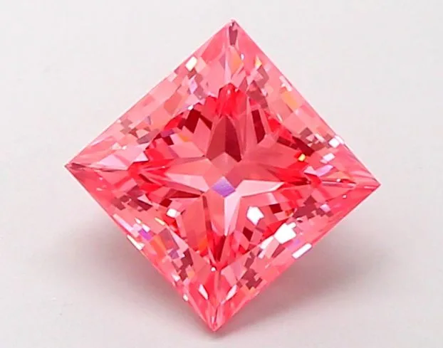 1.51ct PRINCESS Fancy Vivid Pink VS1 Coloured Lab diamond
