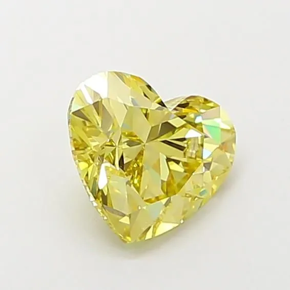 1.70ct HEART Fancy Intense Yellow VS1 Coloured Lab diamond