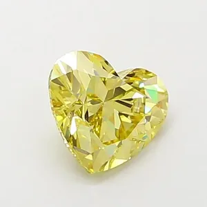 1.7ct HEART Fancy Intense Yellow VS1 Coloured Lab diamond