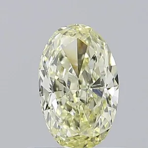 0.56ct OVAL Fancy Light Yellow VS1 Coloured Lab diamond