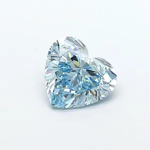 1.02ct HEART Fancy Intense Blue VVS2 Coloured Lab diamond