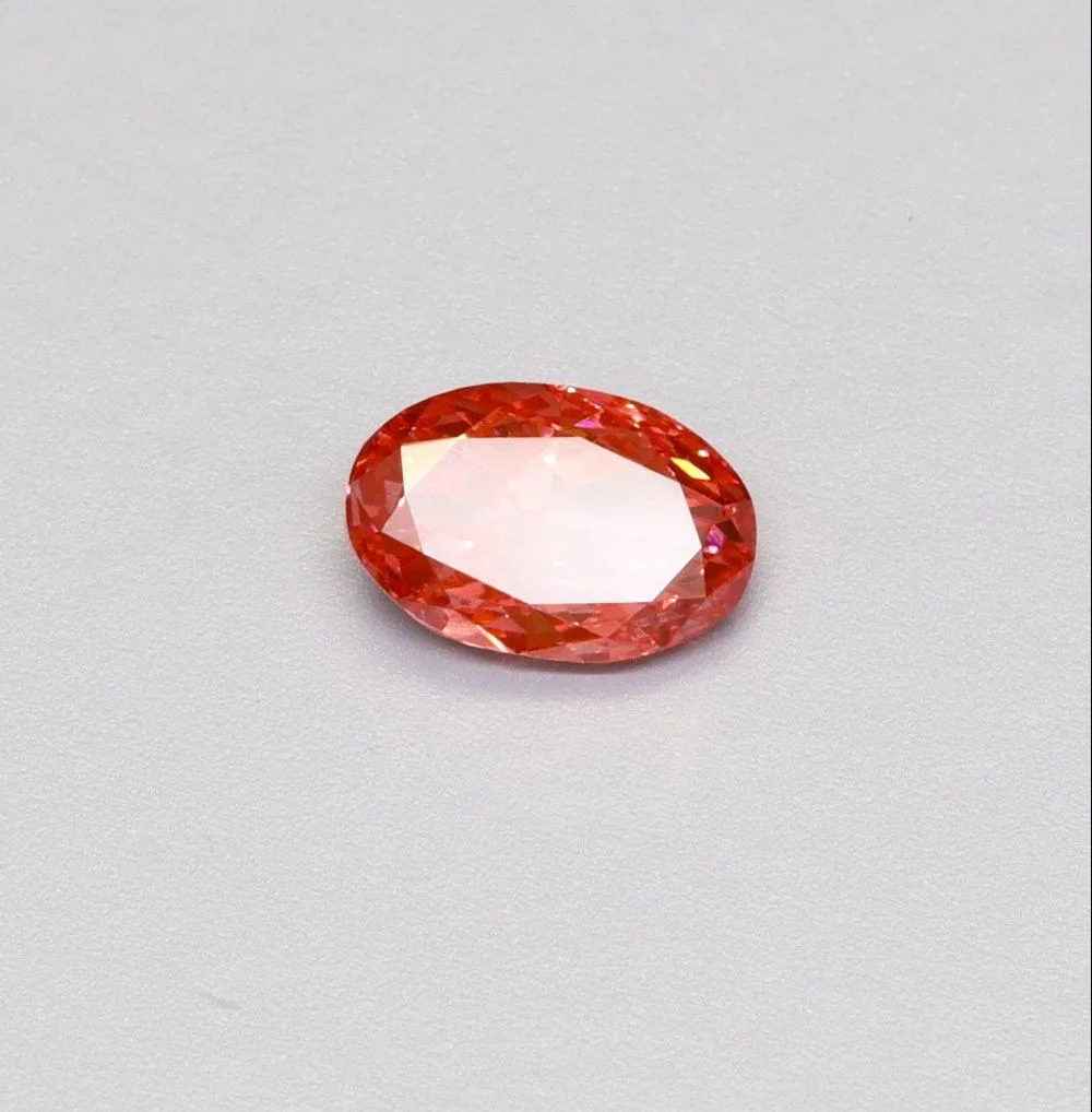 1.11ct OVAL Fancy Vivid Pink VS2 Coloured Lab diamond