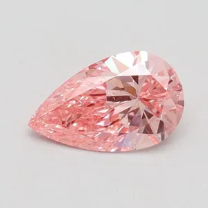 0.5ct PEAR Fancy Intense Pink SI1 Coloured Lab diamond