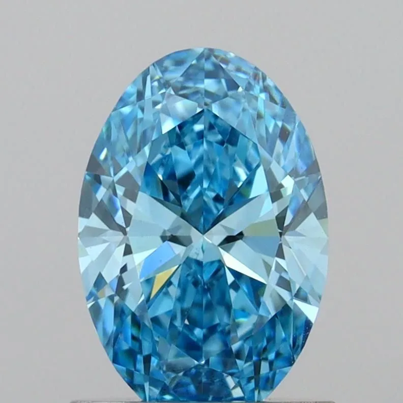 1.03ct OVAL Fancy Vivid Blue VVS1 Coloured Lab diamond