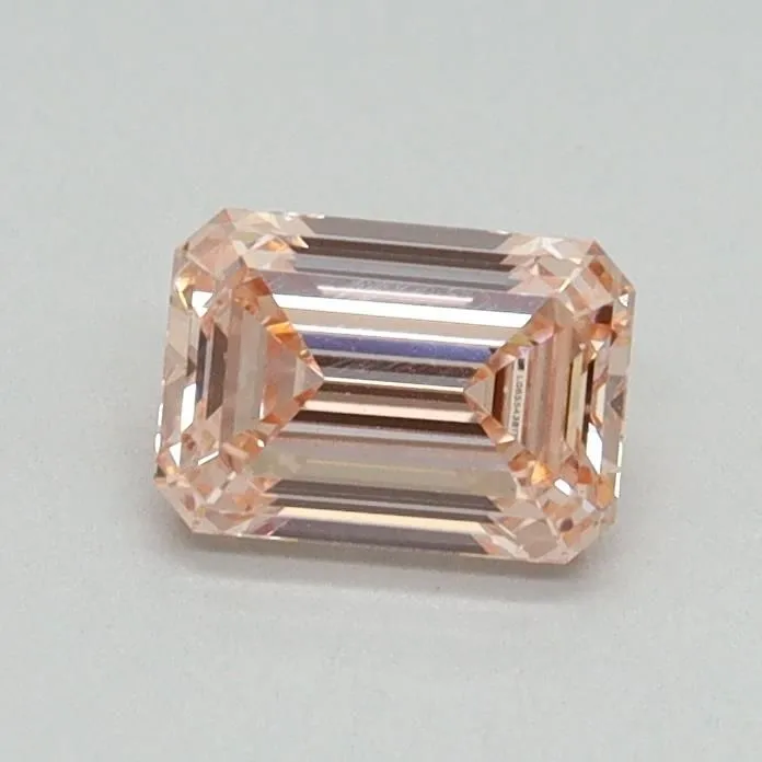 0.61ct EMERALD Fancy Intense Pink VS1 Coloured Lab diamond