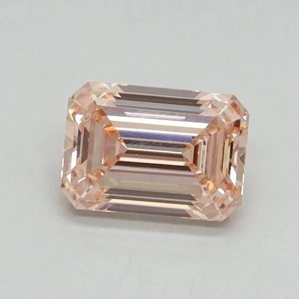 0.61ct EMERALD Fancy Intense Pink VS1 Coloured Lab diamond