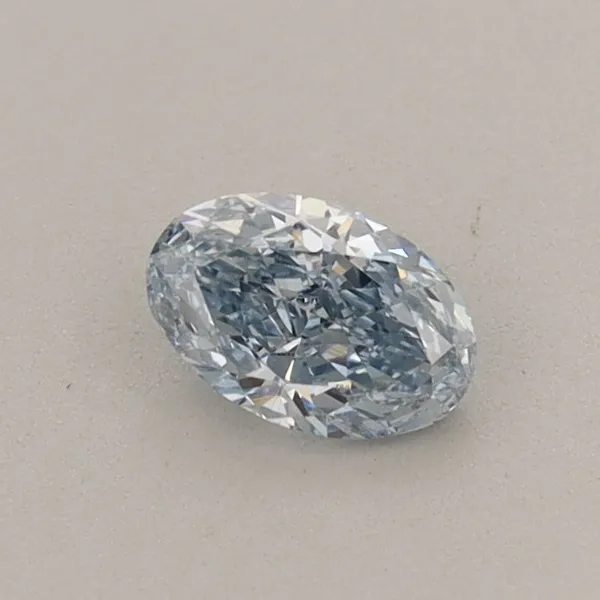 0.33ct OVAL Fancy Vivid Blue VS1 Coloured Lab diamond