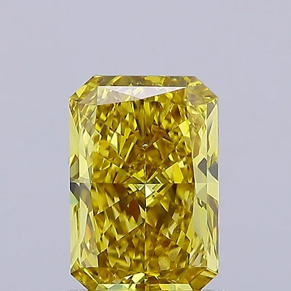 1.23ct RADIANT Fancy Vivid Yellow VS1 Coloured Lab diamond