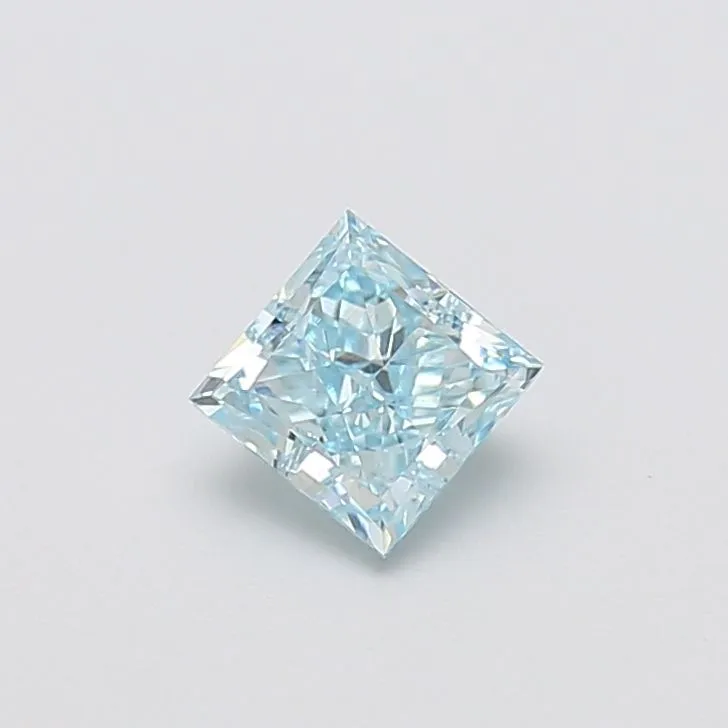 1.00ct PRINCESS Fancy Intense Blue VVS2 Coloured Lab diamond