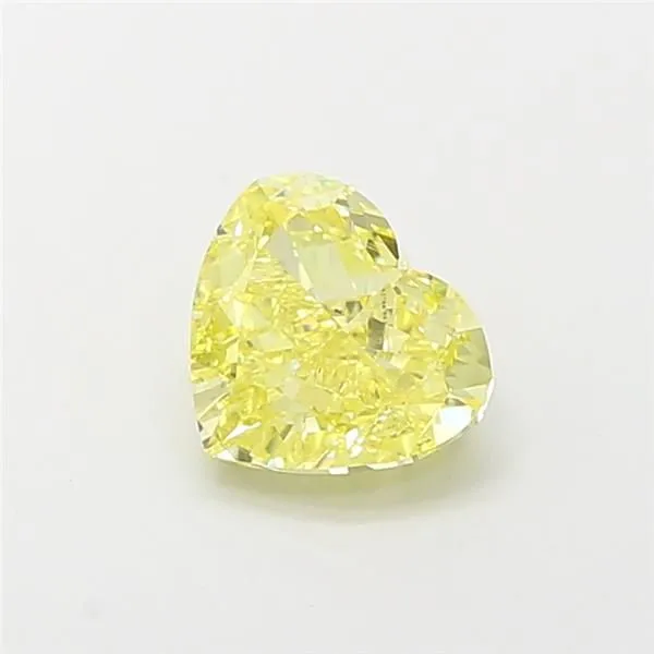 1.53ct HEART Fancy Intense Yellow VS2 Coloured Lab diamond