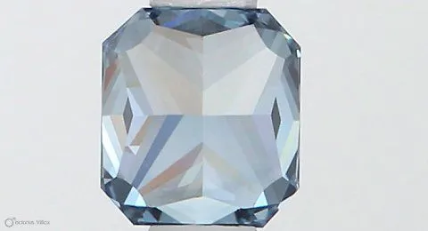 0.42ct RADIANT Fancy Vivid Blue VVS2 Coloured Lab diamond