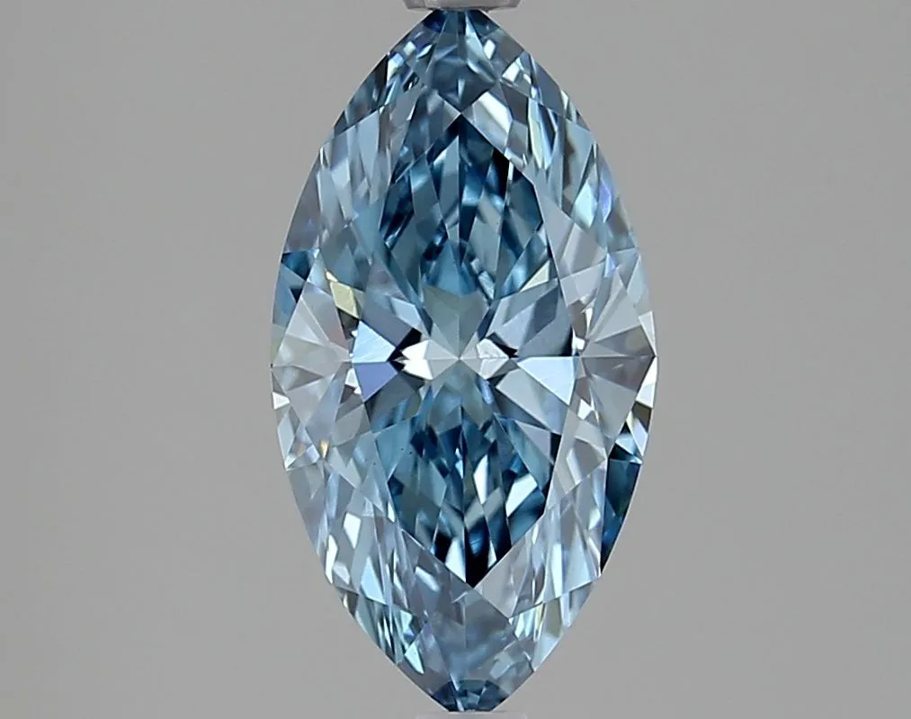 1.86ct MARQUISE Fancy Vivid Blue VS1 Coloured Lab diamond