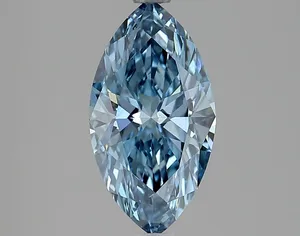 1.86ct MARQUISE Fancy Vivid Blue VS1 Coloured Lab diamond