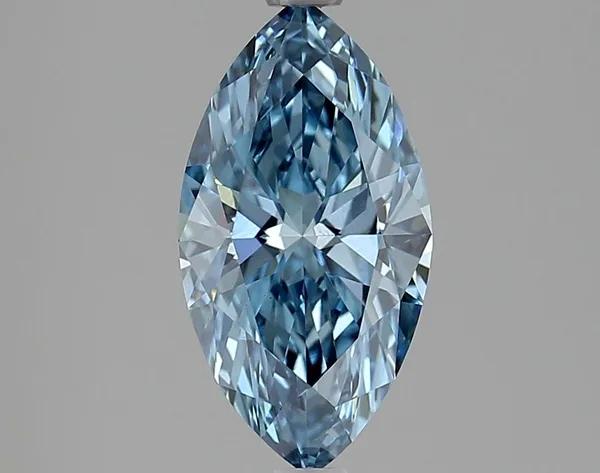 1.86ct MARQUISE Fancy Vivid Blue VS1 Coloured Lab diamond