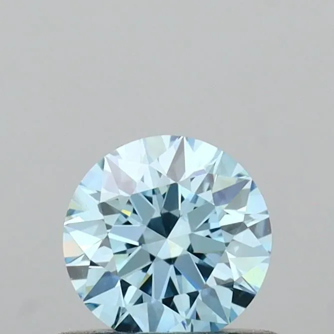 0.50ct ROUND Fancy Vivid Blue VVS2 Coloured Lab diamond