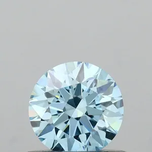 0.5ct ROUND Fancy Vivid Blue VVS2 Coloured Lab diamond