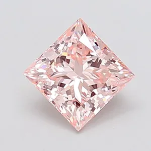 1.57ct PRINCESS Fancy Intense Pink VS1 Coloured Lab diamond