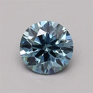 0.5ct ROUND Fancy Vivid Blue VVS1 Coloured Lab diamond