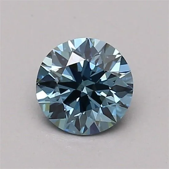 0.5ct ROUND Fancy Vivid Blue VVS1 Coloured Lab diamond