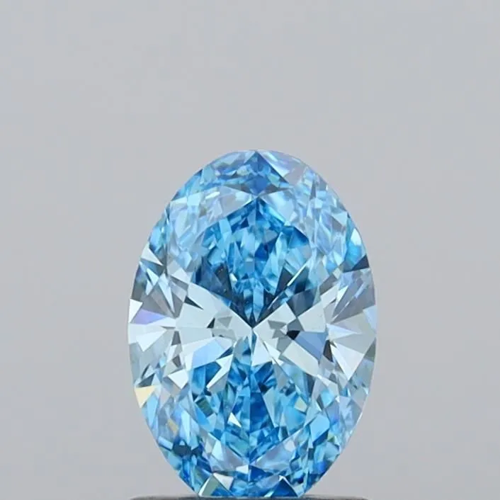 1.01ct OVAL Fancy Vivid Blue VVS2 Coloured Lab diamond