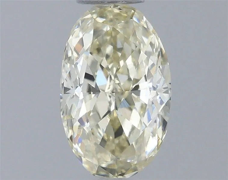 0.57ct OVAL Fancy Light Yellow VVS2 Coloured Lab diamond