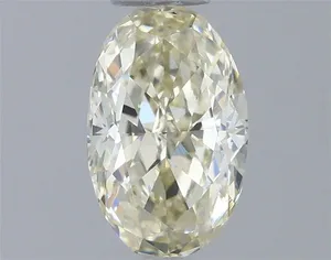 0.57ct OVAL Fancy Light Yellow VVS2 Coloured Lab diamond