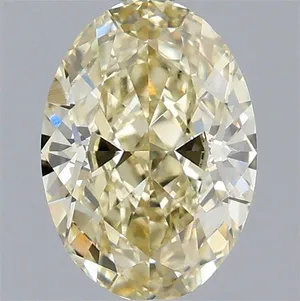 1.07ct OVAL Fancy Light Yellow VVS2 Coloured Lab diamond