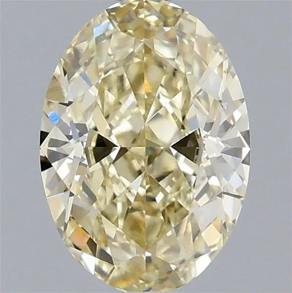 1.07ct OVAL Fancy Light Yellow VVS2 Coloured Lab diamond