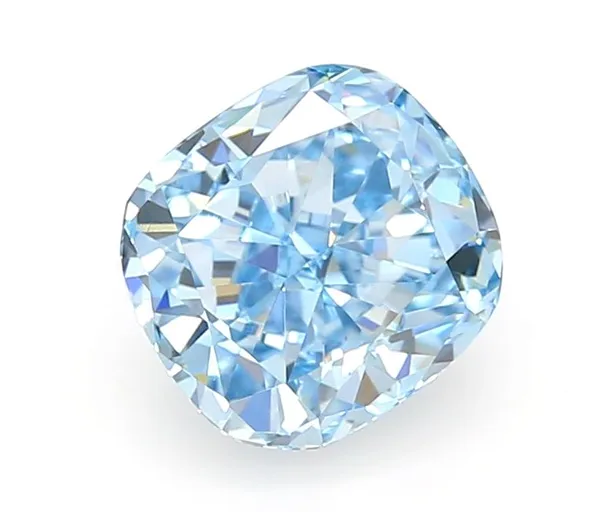 1.05ct CUSHION Fancy Vivid Blue VVS1 Coloured Lab diamond