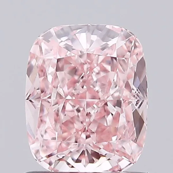 1.1ct CUSHION Fancy Intense Pink VS1 Coloured Lab diamond