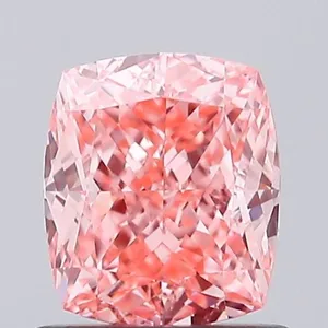 1.06ct CUSHION Fancy Vivid Pink VS1 Coloured Lab diamond