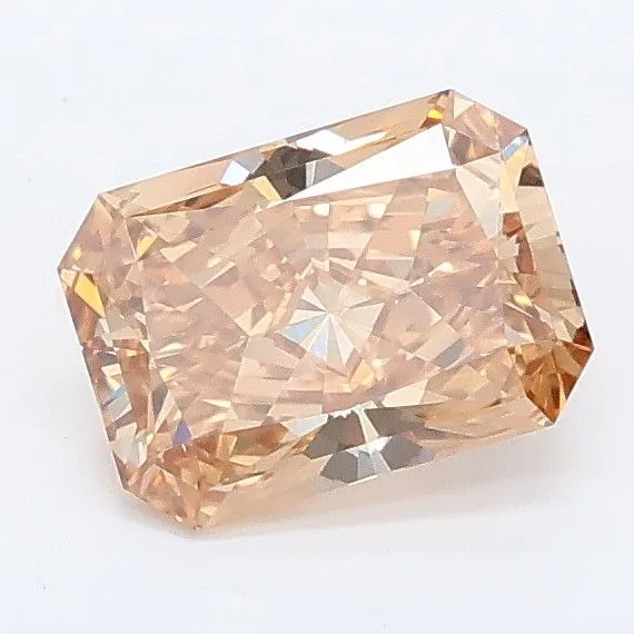 1.10ct RADIANT Fancy Brownish Yellow VVS2 Coloured Lab diamond