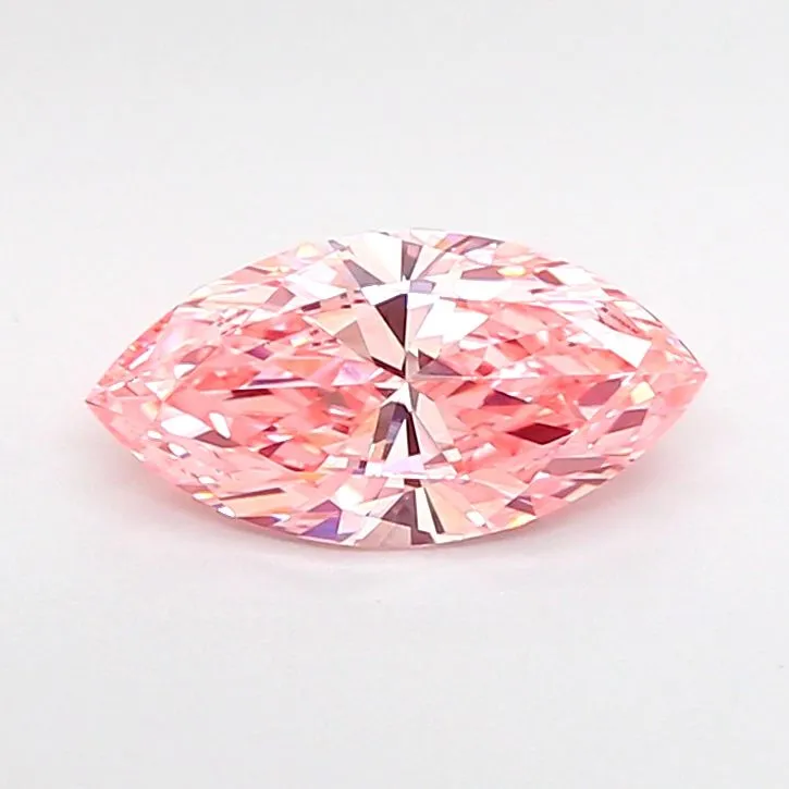 1.05ct MARQUISE Fancy Vivid Pink VVS2 Coloured Lab diamond