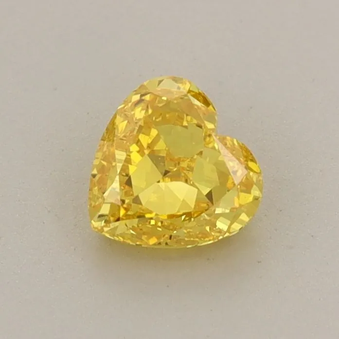 0.55ct HEART Fancy Vivid Yellow VS1 Coloured Lab diamond