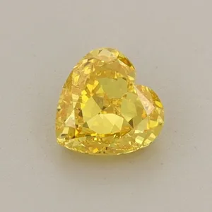 0.55ct HEART Fancy Vivid Yellow VS1 Coloured Lab diamond