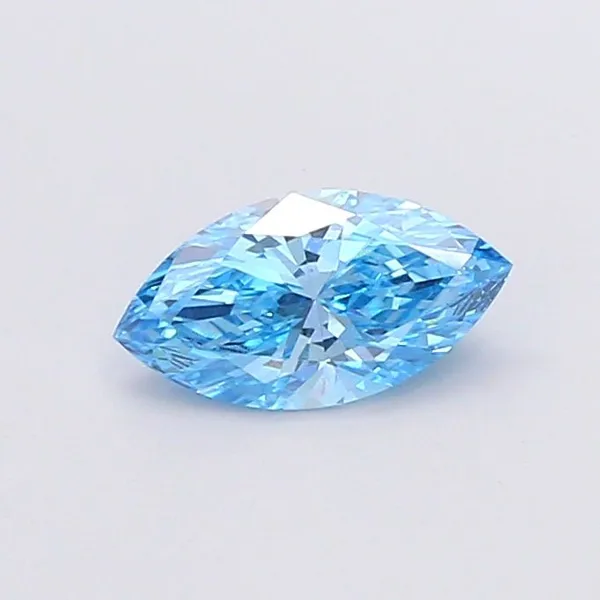 1.07ct MARQUISE Fancy Vivid Blue VVS1 Coloured Lab diamond
