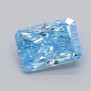 0.3ct RADIANT Fancy Vivid Blue VVS2 Coloured Lab diamond
