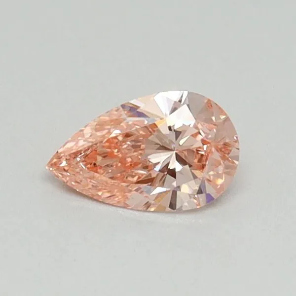 0.3ct PEAR Fancy Vivid Pink VS1 Coloured Lab diamond