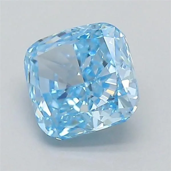 0.53ct CUSHION Fancy Vivid Blue VS1 Coloured Lab diamond