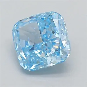 0.53ct CUSHION Fancy Vivid Blue VS1 Coloured Lab diamond