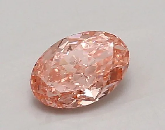0.94ct OVAL Fancy Vivid Pink VS1 Coloured Lab diamond