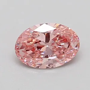 0.56ct OVAL Fancy Intense Pink VS2 Coloured Lab diamond