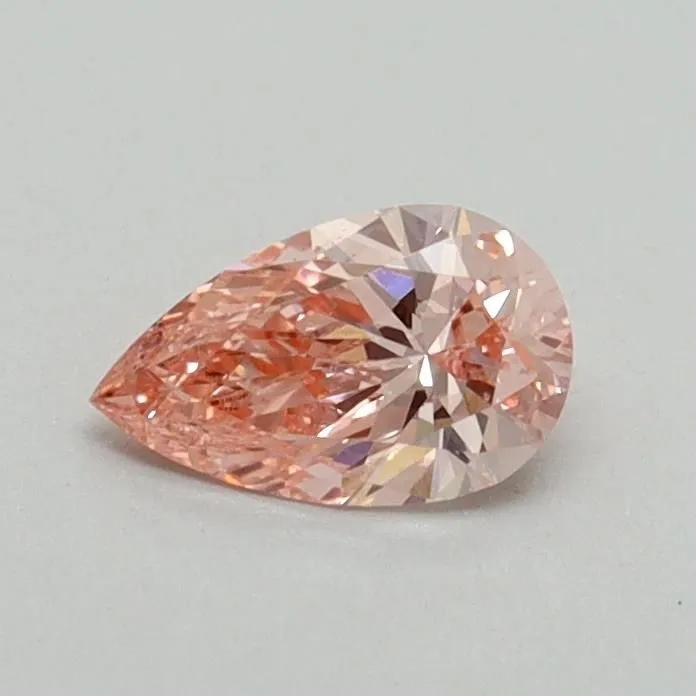 0.37ct PEAR Fancy Vivid Pink VS1 Coloured Lab diamond