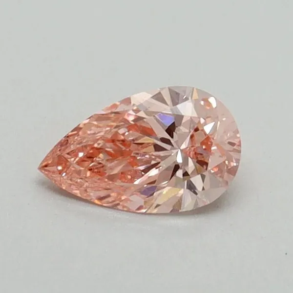0.37ct PEAR Fancy Vivid Pink VS1 Coloured Lab diamond