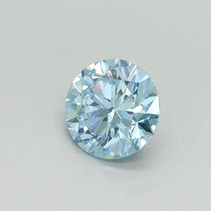 0.34ct ROUND Fancy Vivid Blue VS1 Coloured Lab diamond