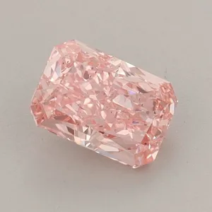 0.85ct RADIANT Fancy Vivid Pink VS2 Coloured Lab diamond