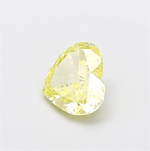 0.89ct HEART Fancy Intense Yellow VS1 Coloured Lab diamond