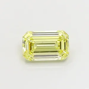 1.02ct EMERALD Fancy Light Yellow VS2 Coloured Lab diamond